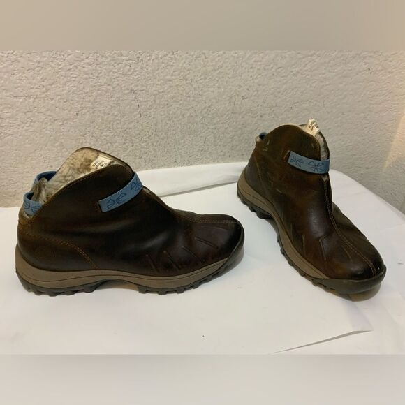 TIMBERLAND Waterproof Leather Brown Winter Hiking Sport Ankle Boots Women's Sz 7 - Picture 1 of 12